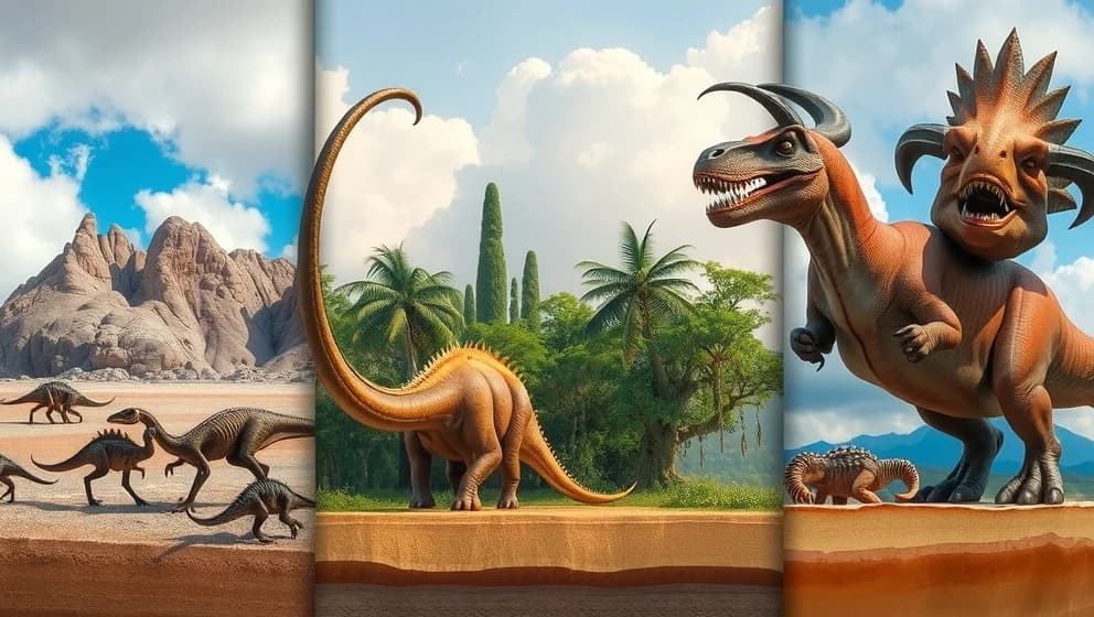 Dinosauriernas tidslinje från Trias till Krita