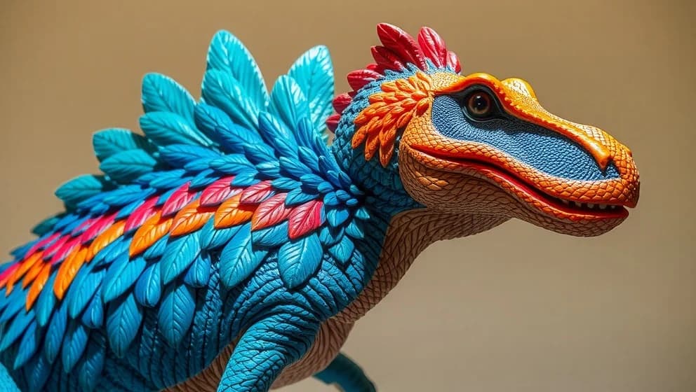 Så såg dinosaurier ut med fjädrar och färger